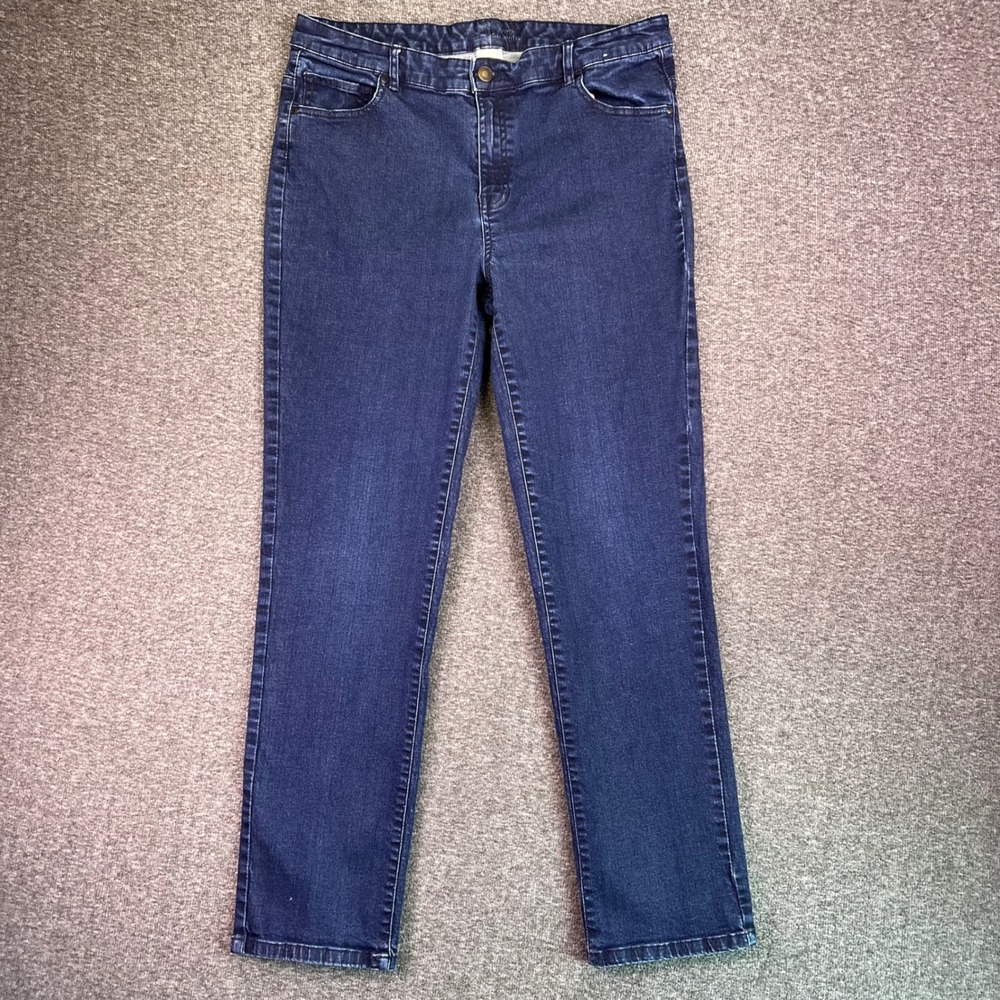 Jacklyn Smith Jeans Womens‎ 12 Straight Leg Denim Dark Wash Casual Stretch
